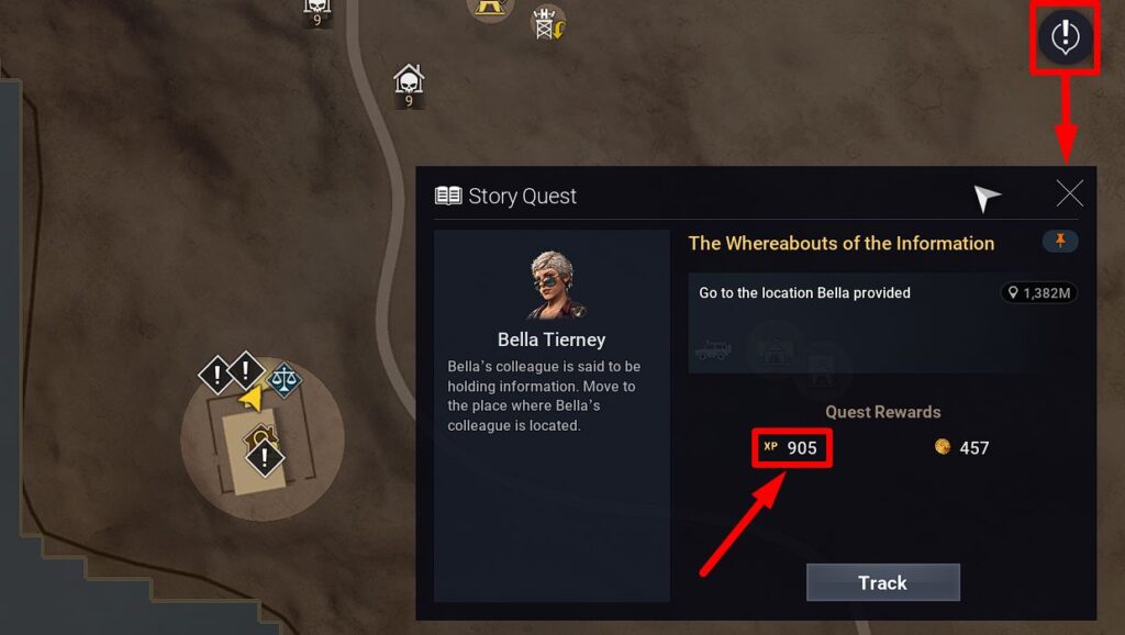 Darkest Days, a story mission with an XP reward