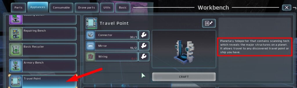 Travel Point craft