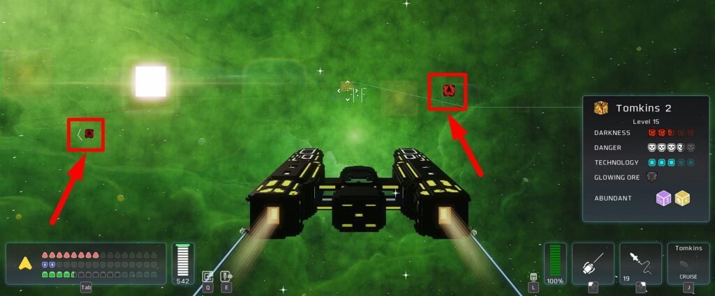 Darkness Sources in space