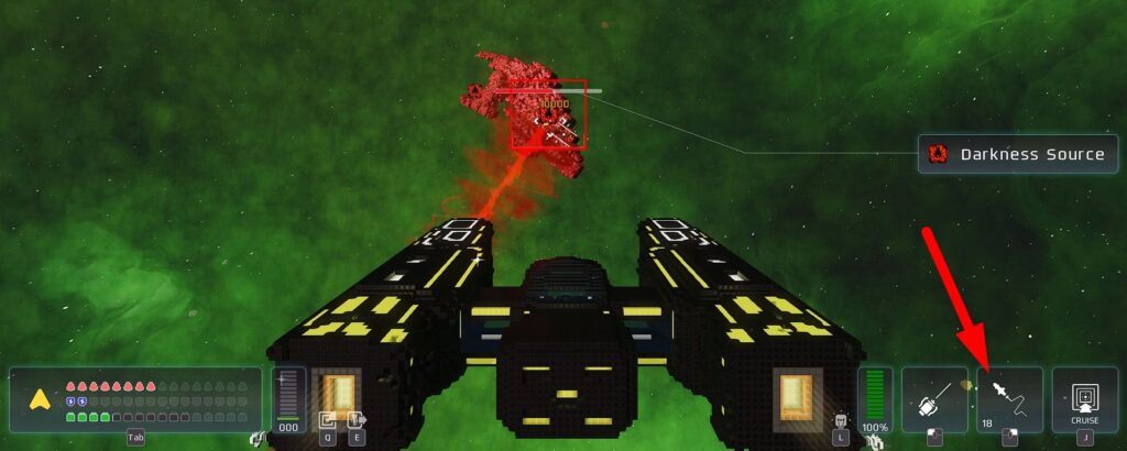 Darkness Source in space