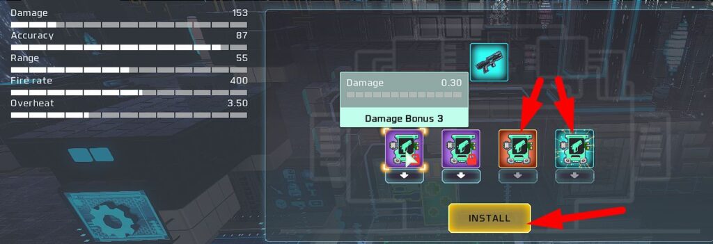 installing modes into a weapon