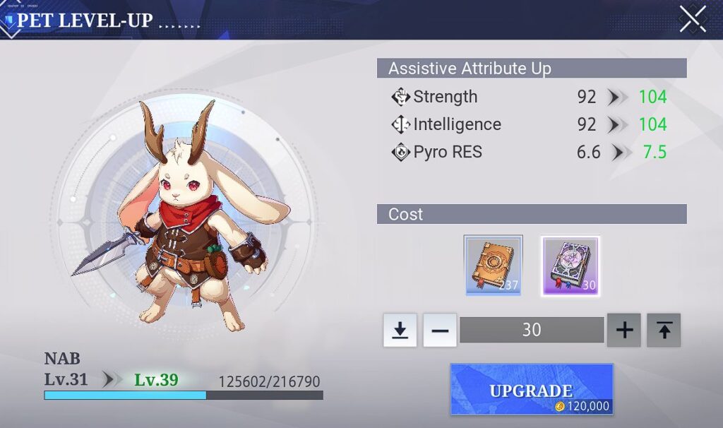 Pet Leveling Up